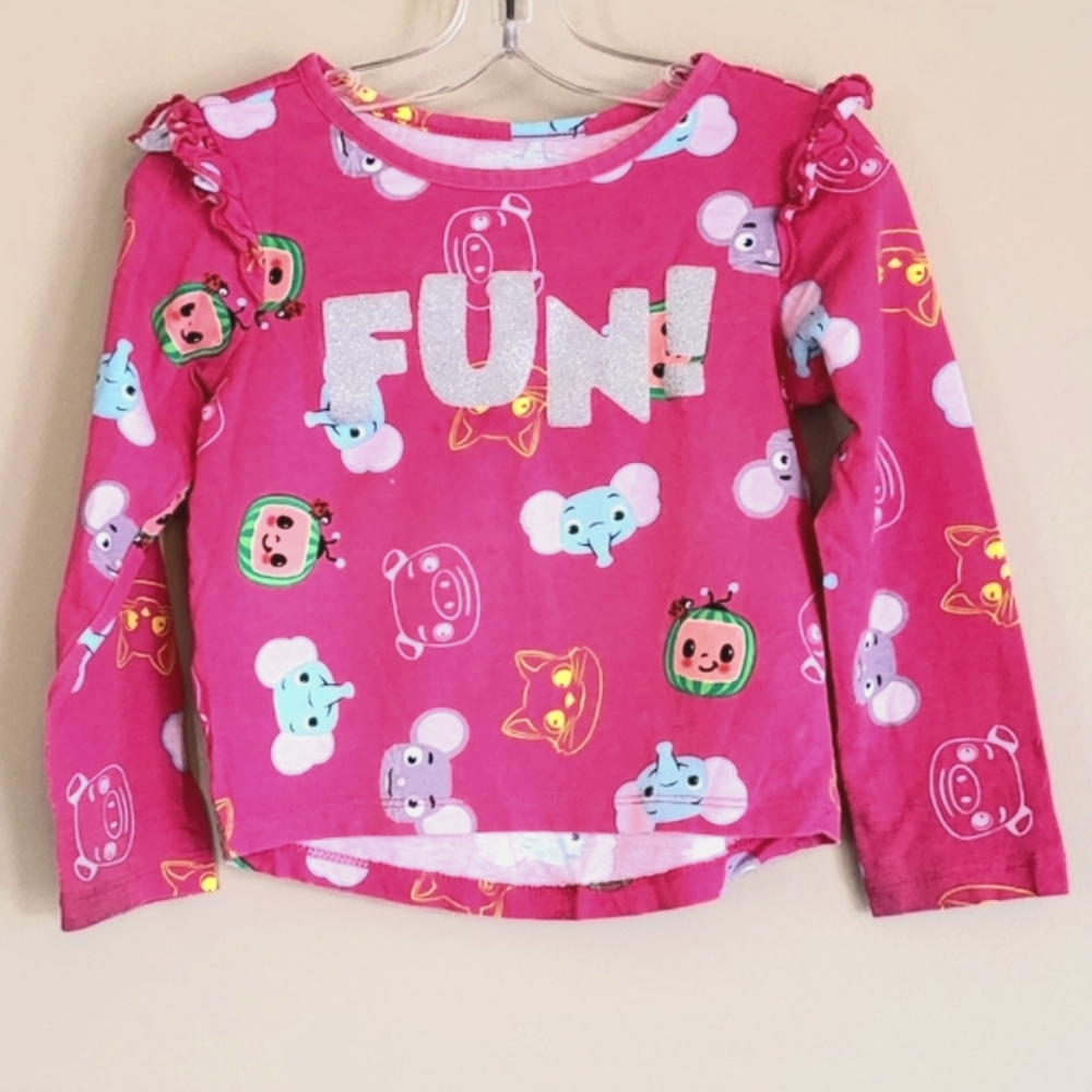 Cocomelon "FUN" pink long sleeve tee shirt